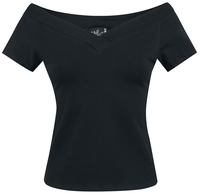 Hell Bunny - Haut Alex - T-Shirt Manches courtes - Femme - noir