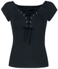 Hell Bunny - Haut Belladonna - T-Shirt Manches courtes - Femme - noir