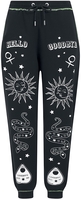 Hell Bunny - Jogging Ouija - Pantalon en toile - Femme - noir blanc vert