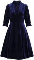 Hell Bunny - Orion Dress - Robe mi-longue - Femme - bleu