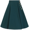 Hell Bunny - Ravenwood Skirt - Jupe mi-longue - Femme - bleu