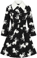 Hell Bunny - Sullivan Mini Dress - Robe courte - Femme - noir blanc