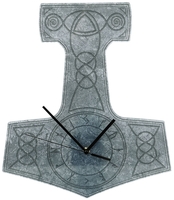 Horloge Murale - Marteau de Thor - Horloge murale - Unisexe - gris