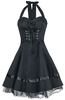 H&R London - Robe Lacée En Coton - Robe courte - Femme - noir