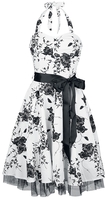 H&R London - Robe Longue Florale - Robe mi-longue - Femme - blanc noir