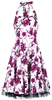 H&R London - Robe Pink Floral - Robe mi-longue - Femme - blanc rose