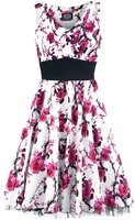 H&R London - Robe Pink Floral - Robe mi-longue - Femme - blanc rose