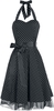H&R London - Robe Small Dot - Robe mi-longue - Femme - noir