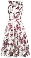 H&R London - Robe Swing Aphorodite Metallic - Robe mi-longue - Femme - blanc