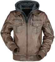 Indicode - Aaron - Veste en imitation cuir - Homme - marron
