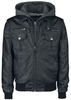 Indicode - Aaron - Veste en imitation cuir - Homme - noir