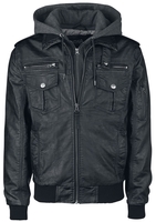 Indicode - Aaron - Veste en imitation cuir - Homme - noir