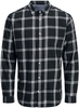 Jack & Jones - JJEGINGHAM TWILL SHIRT L/S NOOS - Chemise manches longues - Homme - blanc noir