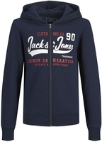 Jack & Jones - Logo Sweat Zip - Vestes à capuches pour enfants - Homme - marine
