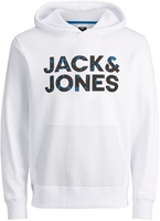 Jack & Jones - Neon Pop Sweat Hood - Sweat-Shirt à capuche - Homme - blanc