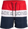 Jack & Jones - Swim Colorblock - Short - Homme - bleu blanc rouge