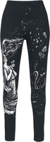 Jawbreaker - Drawning Print Leggins - Legging - Femme - noir blanc