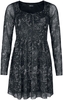 Jawbreaker - Night Forest Mesh Dress - Robe courte - Femme - noir blanc