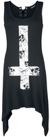 Jawbreaker - Skull Cross In House Dress - Robe courte - Femme - noir blanc