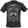 Johnny Cash - American Rebel - T-Shirt Manches courtes - Homme - noir
