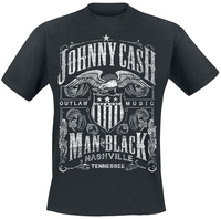 Johnny Cash - Outlaw Music - T-Shirt Manches courtes - Homme - noir
