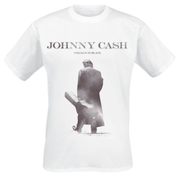 Johnny Cash - Walking Guitar - T-Shirt Manches courtes - Homme - blanc