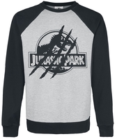 Jurassic Park - Attacked - Sweat-shirt - Homme - gris chiné noir