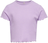 Kids ONLY - Nella Rib Shirt - T-Shirt Manches courtes - Femme - lilas