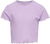 Kids ONLY - Nella Rib Shirt - T-Shirt Manches courtes - Femme - lilas