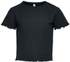 Kids ONLY - Nella Rib Shirt - T-Shirt Manches courtes - Femme - noir