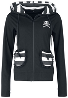 Killer Panda - Frill Hood - Sweat-shirt zippé à capuche - Femme - noir