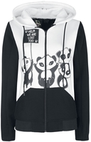 Killer Panda - Veste À Capuche KP Lost - Sweat-shirt zippé à capuche - Femme - noir blanc