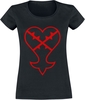 Kingdom Hearts - Heartless Symbol - T-Shirt Manches courtes - Femme - noir