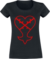 Kingdom Hearts - Heartless Symbol - T-Shirt Manches courtes - Femme - noir