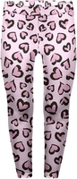 Kuku Bird - Cœurs Léopards Rose - Leggings - Femme - rose