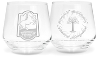 Le Seigneur Des Anneaux - Prancing Pony & Gondor Tree - Lot de verres - Unisexe - transparent