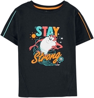 Looney Tunes - Kids - Stay Strong - T-shirt - Femme - noir