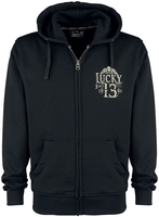 Lucky 13 - Dead Skull - Sweat-shirt zippé à capuche - Homme - noir