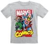 Marvel - Enfants - Comic Heroes - T-shirt - Unisexe - gris chiné