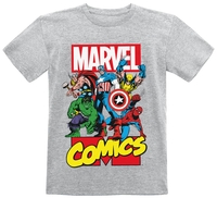 Marvel - Enfants - Comic Heroes - T-shirt - Unisexe - gris chiné