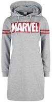 Marvel - Logo - Robe mi-longue - Femme - gris chiné