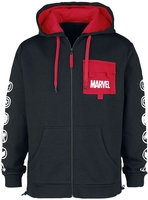 Marvel - Logos - Sweat-shirt zippé à capuche - Homme - noir