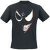 Marvel Universe - Venom Split Face - T-Shirt Manches courtes - Homme - noir