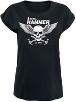 Metal Hammer - Logo Skull - T-Shirt Manches courtes - Femme - noir