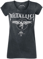 Metallica - Biker - T-Shirt Manches courtes - Femme - noir gris