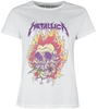 Metallica - Noisy May - Fire Skull - T-Shirt Manches courtes - Femme - blanc