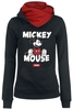 Mickey & Minnie Mouse - 1928 - Sweat-shirt à capuche - Femme - noir rouge