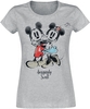 Mickey & Minnie Mouse - Amazingly Sweet - T-Shirt Manches courtes - Femme - gris chiné