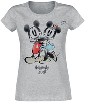 Mickey & Minnie Mouse - Amazingly Sweet - T-Shirt Manches courtes - Femme - gris chiné