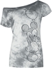 Mickey & Minnie Mouse - Baloon - T-Shirt Manches courtes - Femme - gris